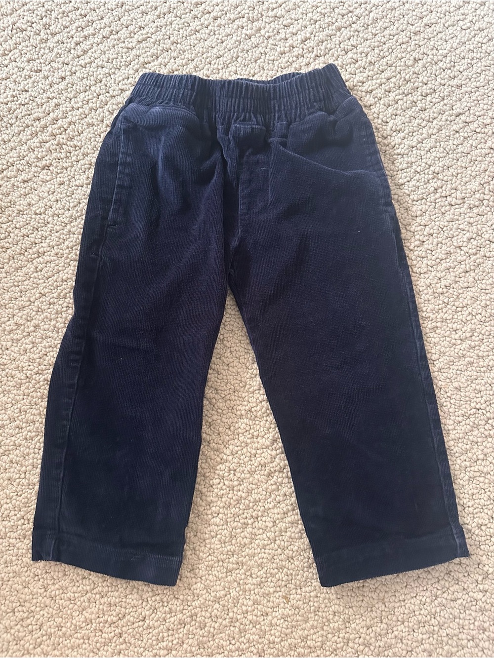 TBBC The Beaufort Bonnet Company 2T Navy Corduroy Pull-On Pants EUC
